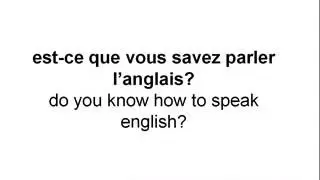 How To Say Do You Speak English In French