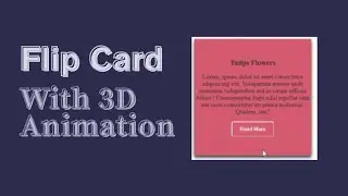 How to Create a Flip Card with 3D Hover Animation | HTML & CSS Tutorial