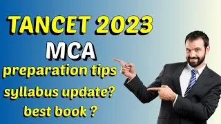 TANCET 2023 MCA preparation tips || MCA syllabus update || best book for preparation