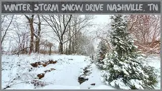 Snow covered drive in Nashville, Tennessee | Winter Storm Heather 2024