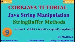 Core Java Tutorial || String Manipulation || Video-9 || String Buffer Methods || By Ratan Sir
