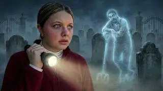 THE GHOST of GRAVE DIGGER..Aubrey and Mellisa Search a GRAVEYARD **SCARY**