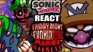 Sonic Characters react to VS FNF VS Mario’s Madness Week // FNF // GCRV // PART 4