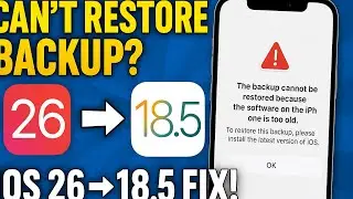 The backup can't be restored because the software is too old, How to Fix