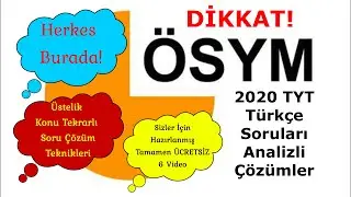 2020 TYT Türkçe Soruları Analizli Çözümler (Soru Üzerinden Konu Tekrarlı) /1. Bölüm