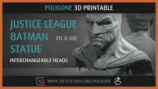 Justice League Batman Statue - 3D Printable