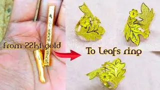 Leafs ring making | How to make 22kt hallmark ring | Handmade gold ring | Goldtips | jewellerymaking