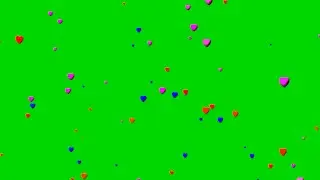 Colorfull Hearts Falling Green Screen Video Effects ll Hearts Green Screen 
