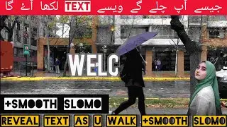 Text reveal as u walk + smooth slomo tutorial in free app in just 2 minutes #slomo #textreveal