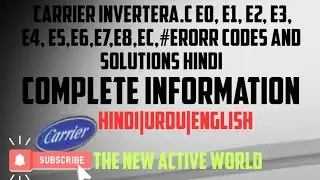 # Carrier InverterA.C E0, E1, E2, E3, E4, E5,E6,E7,E8,EC,