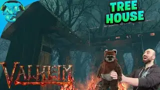 VALHEIM - Tree House Build in the Swamp! Creating our own Ewok Village! E15