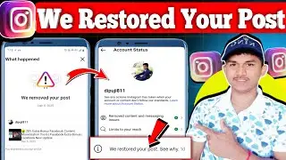 SOLVED: We Removed Your Post Instagram | Instagram removed content and messaging issue solve 2026