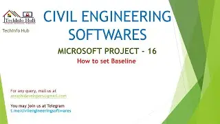 Microsoft Project - 16 (How to set Baseline)
