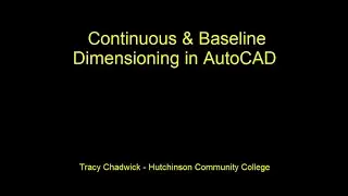 Continuous and Baseline Dimensioning in AutoCAD