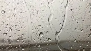 HD - Rain on Airplane Window - SloMo - Video Background