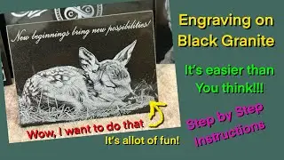 Generate Stunning Laser Engraved Artwork on Polished Black Granite