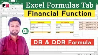 How to use DB and DDB Formula in Excel || Excel Financial Function Formula | DB & DDB Formula Excel