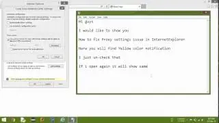 Unable to change proxy settings in Internet Explorer
