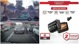 Rekomendasi Dashcam Mobil Bagus | DDPAI Z60 Dual 4K Ultra HD GPS 3 Channel Front & Rear
