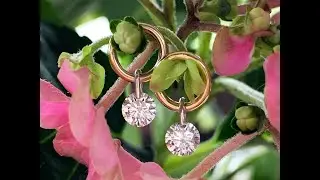 Schwebende Brillant Solitär Einhänger für Ihre Creolen | Floating Diamonds for your Hoop Earrings