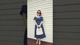 Blue Denim Skirt Outfits for Spring. Denim Skirt Style Ideas.Buyer Try on Haul