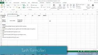 Excell'de temel istatiksel, metinsel ve tarih formülleri