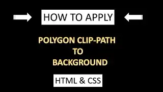 How To Apply Polygon Clip-Path Using HTML And CSS || Web Clip-Paths || Smartcode India
