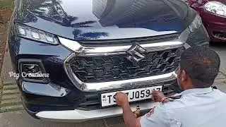My New Grand Vitara Alpha Manual Number plate fixing at Nexa showroom Kondapur ll Ptg Creations