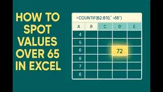 How to Use a Formula to Count Values Greater than 65