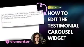 [Elementor Pro Tutorial] Events Page - How to Edit the Testimonial Carousel Widget