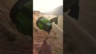 Why does a sports car split into two halves during an accident?