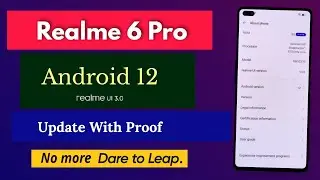 Realme 6 Pro Android 12 Update. Realme UI 3 for realme 6 pro 🔥