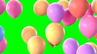 Balloon Fly  Green Screen | Birthday Balloon | Party Balloon