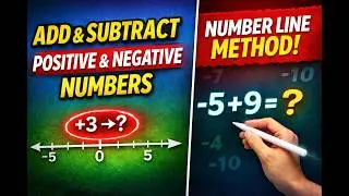 How to Add and Subtract Positive and Negative Numbers (Number Line Method)
