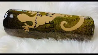 DIY Snake Skin Epoxy Tumbler | camouflage | epooxy ideas