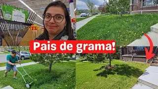 CUIDANDO DA GRAMA AQUI DE CASA!