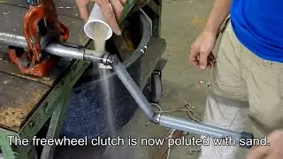 Freewheel clutch (oneway brake) ropepump