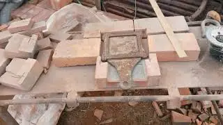 КИРПИЧНАЯ ПЕЧЬ. Задвижка прямого хода. 