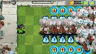 PVZ 2 Challenge - 100 Plants Vs 300 Zombies Level 2 Custom Speed