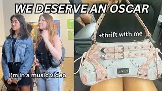 VLOG: My first time in a MUSIC VIDEO & thrifting haul