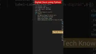 Digital Clock graphics using Python || graphics tutorial || #viral #shorts #coding #python