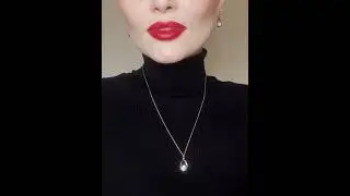 Кулон и серьги-капли Белла с белым камнем Swarovski 