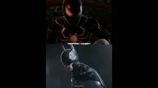 Symbiote Spiderman VS Arkham Batman 
