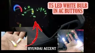 Hyundai Accent AC temperature Buttons Bulb replacement.How To change AC buttons Bulb In Accent.