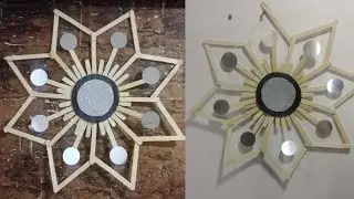 Easy wall decor idea from ice-cream stick/popsicle craft/room decoration idea @UMendCreativity