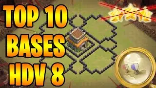 TOP 10 DES MEILLEURS BASES DE GUERRE EN HDV 8 ANTI- 3 ETOILES !! +LINK !! [2021]/ Clash Of Clans