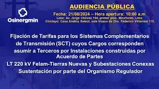 AUDIENCIA PÚBLICA. 21/08/2024. Hora 10:00 a.m