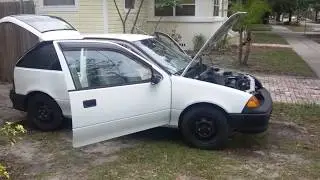 Geo Metro XFI for sale tuned up cleaned interior and exterior walk around hood up 1993 June 13 2017