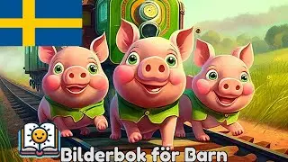De tre små grisarna Tågäventyr | Barnens Bildbok | Busigt Lärande