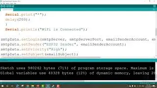 Tutorial ESP32 Email Alert Based on Sensors Reading Section 9 - Sensor Alert via Email